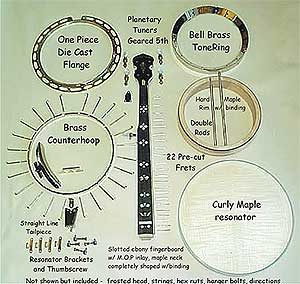 Build Your Own Banjo Kit Goldtone OB 250 h4 h4